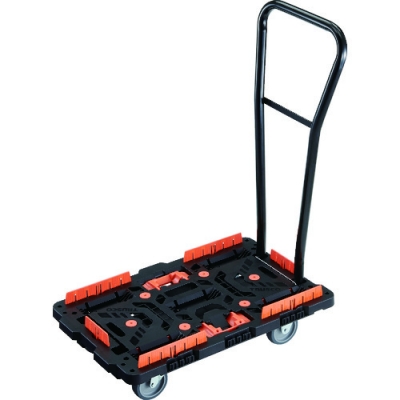 日本中山TRUSCO  BT700KJ3H-E100T  連接式樹脂平臺(tái)車甲殼蟲700X450自如3輪拆裝式手柄用柵欄固定的釬焊
