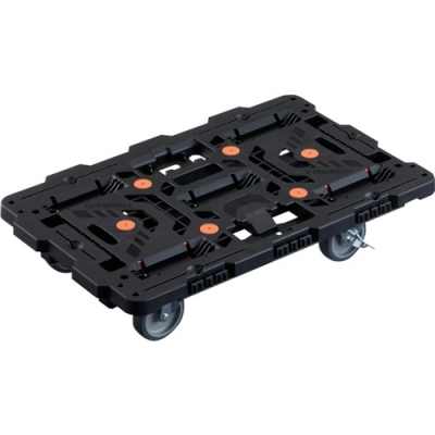 日本中山TRUSCO  BT700J5S2-E100  連接式樹脂平臺車甲殼蟲700X450自由5輪內(nèi)帶2輪擋塊